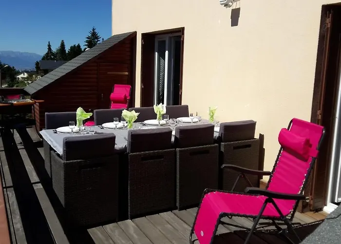 Campredon - Decoration Typique - 25m2 De Terrasse Amenagee Plein Sud Avec Vue Panoramique - Internet - Jardin - Parking - Navette - Linge Et Menage En Options Payantes Font-Romeu-Odeillo-Via
